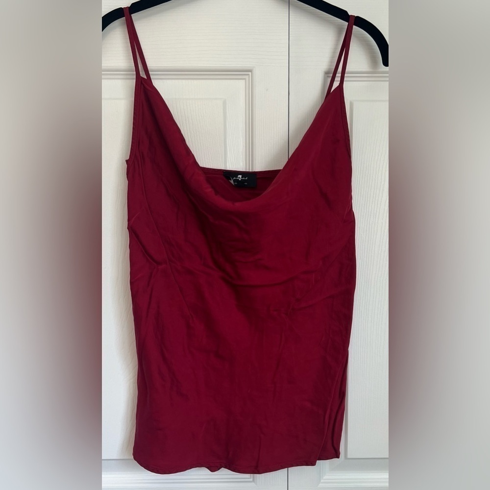 7 for all Mankind Adjustable Spaghetti Strap Scoop Neck Top